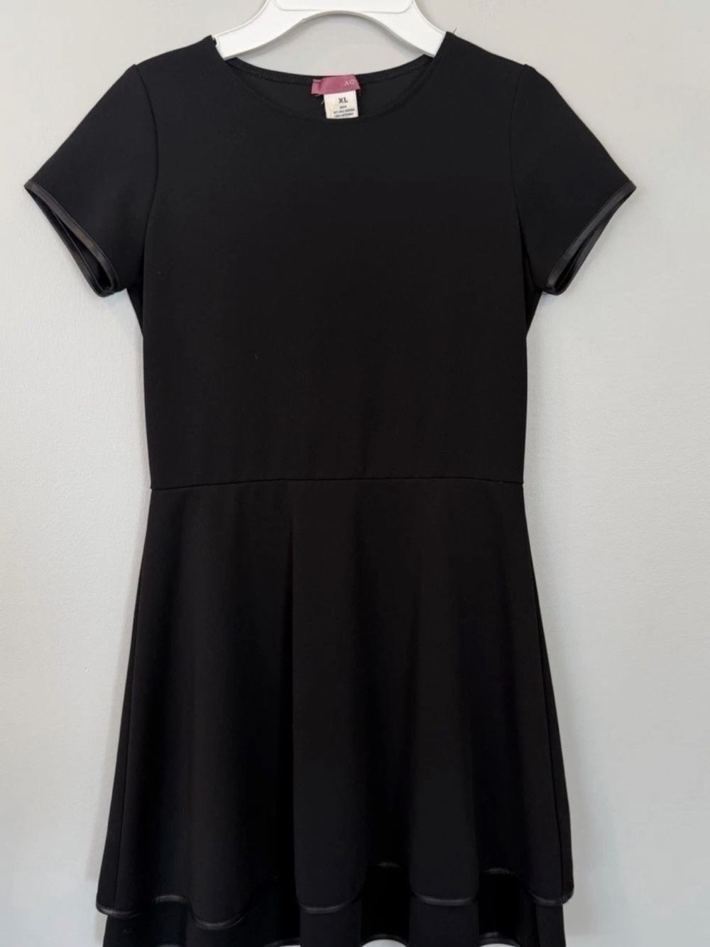 Girls Size XL (14) Little Black Dress - Great Condition-Lined T-Shirt Dress